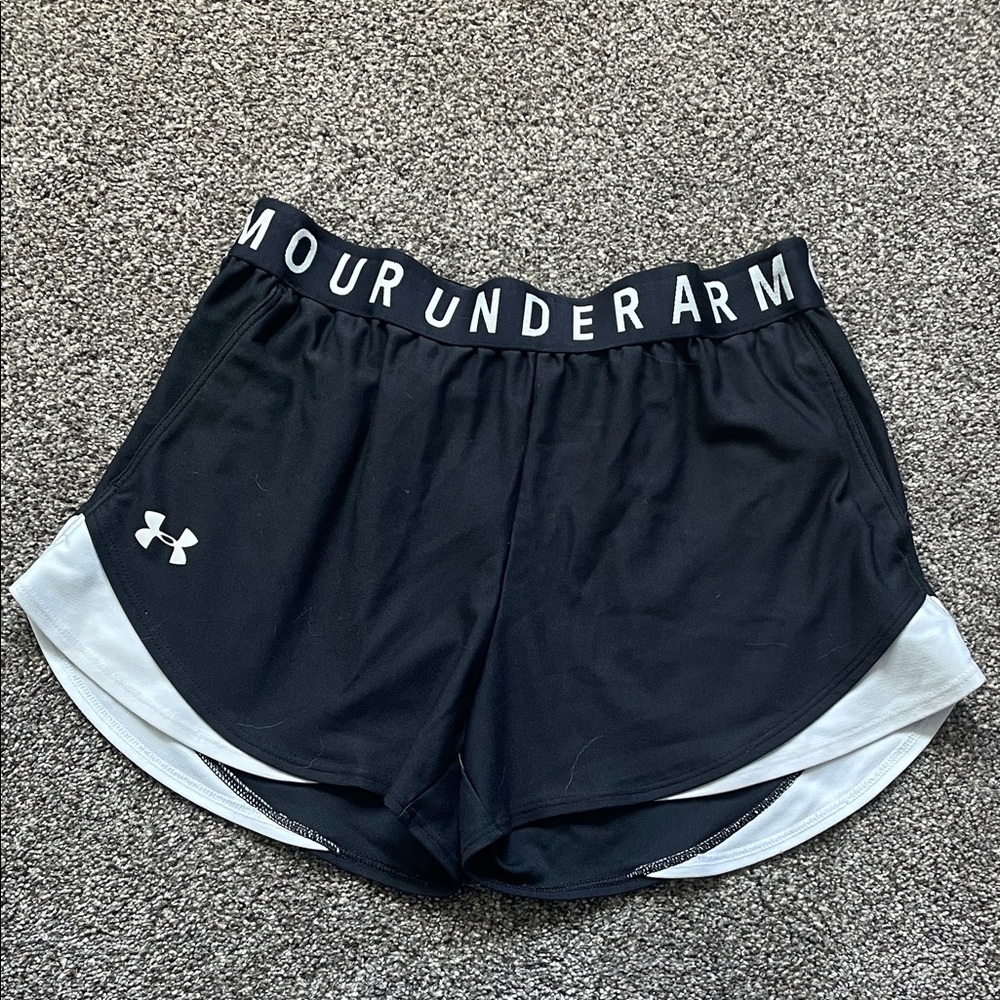 Under Armour Women's Athletic Shorts in Black and White